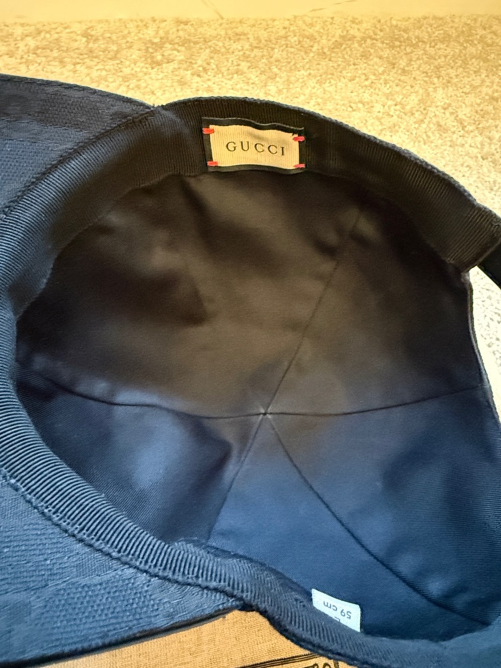 Men’s Gucci Black Monogram baseball cap size L - Picture 3 of 6
